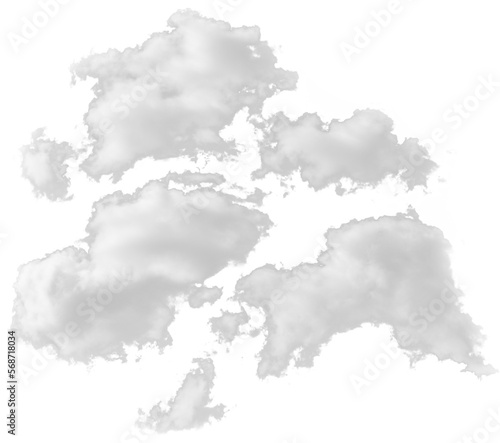 Isolated PNG cutout of a cloud on a transparent background, ideal for photobashing, matte-painting, concept art 