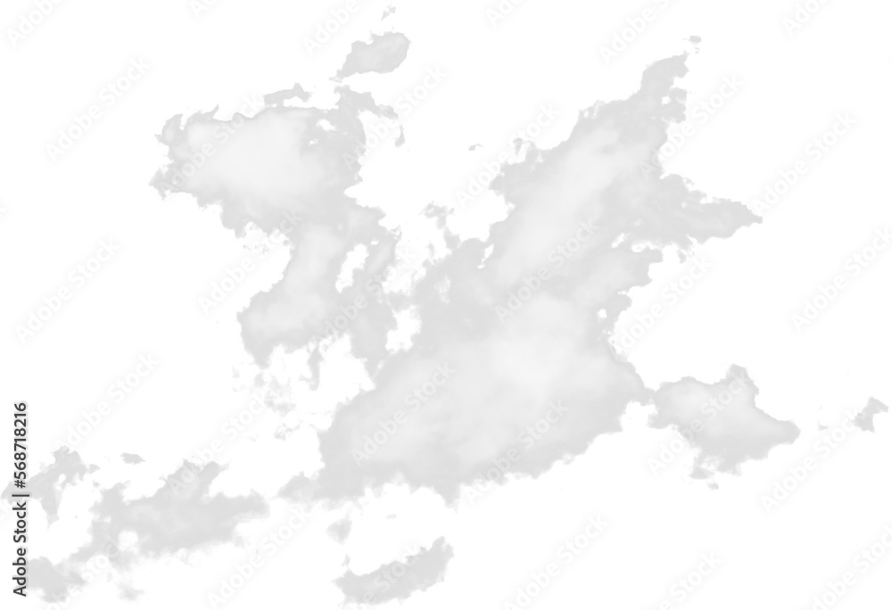 Fototapeta premium Isolated PNG cutout of a cloud on a transparent background, ideal for photobashing, matte-painting, concept art 