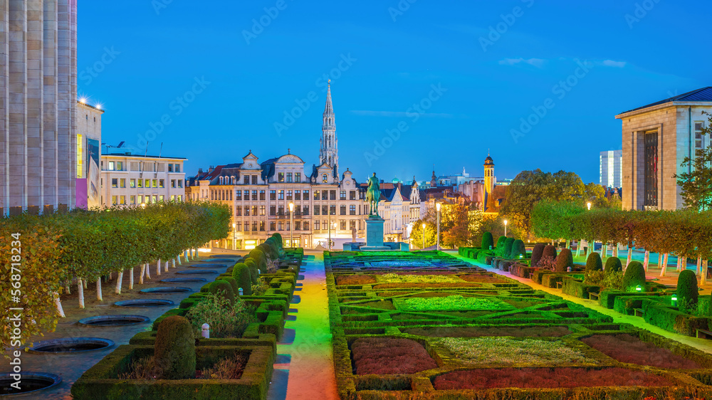 Obraz premium Cityscape of Brussels in morning, Belgium