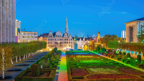 Cityscape of Brussels in morning, Belgium