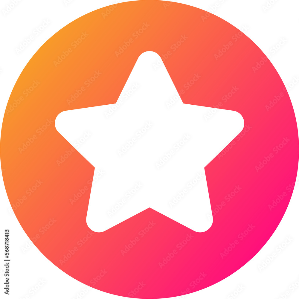 Star icon in gradient colors. Favourite signs illustration. Star icon in gradient colors. Favourite signs illustration.