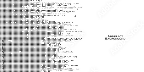 Pixel mosaic. Pixel decay illustration. Falling pixels. Abstract background.