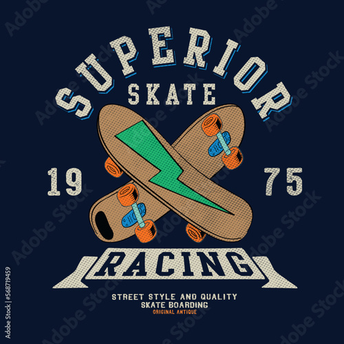 alligator cartoon on skateboard. 