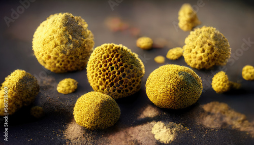 3d illustration of plant pollen photo