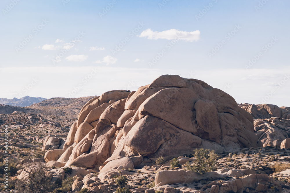 Big rock formation at Joshua Tree Desert.