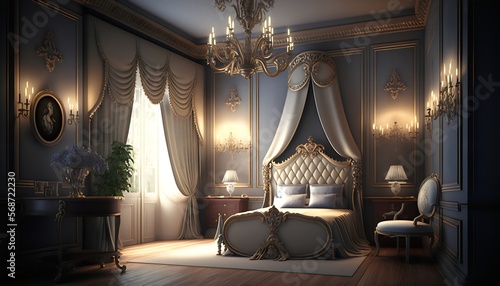 Luxury bedroom natural light created with AI © MK online