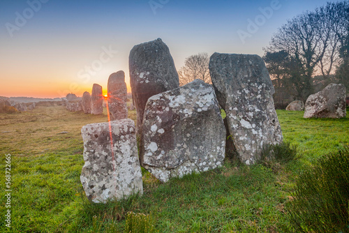 Sunrise at Carnac, Brittany, France, a UNESCO World Heritage Site Fototapet