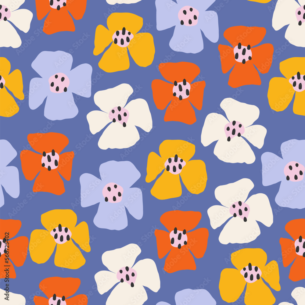 Fototapeta premium Colorful floral seamless pattern