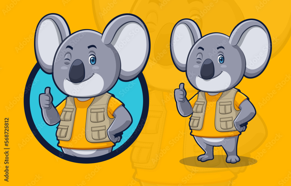Obraz premium Koala Wearing Safari Vest