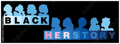 An abstract vector illustration of Black History Month focussing on the month of February 2023