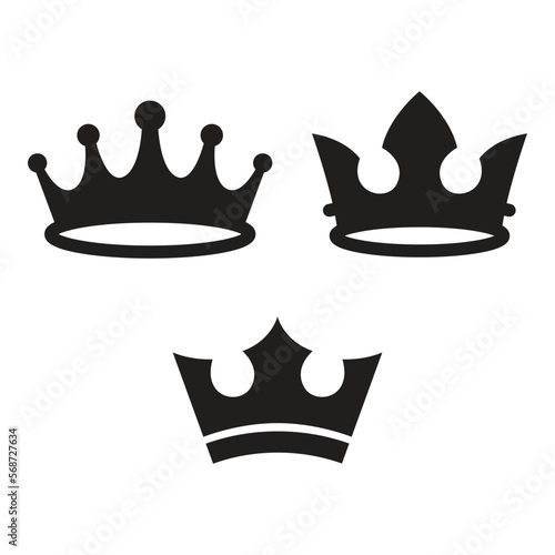 king crown silhouette symbol set © Alissa