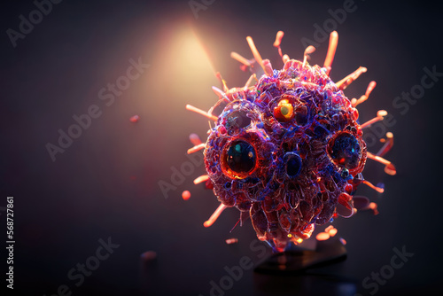 3d illustration of a glowing virus © Sebastian Kaulitzki