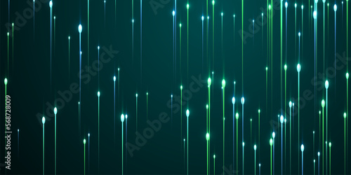 Digital vertical line streams speed motion
