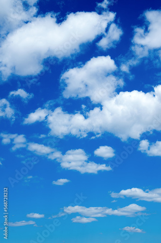 Canvas Print blue sky background with tiny clouds