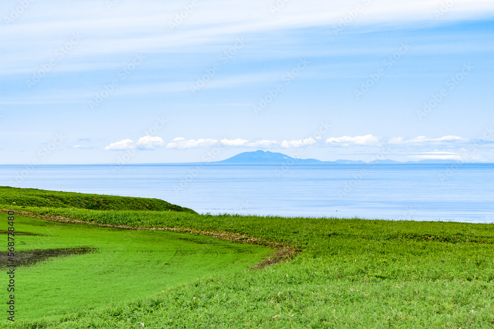 北海道 温根沼大橋から根室半島を行く Stock Photo Adobe Stock