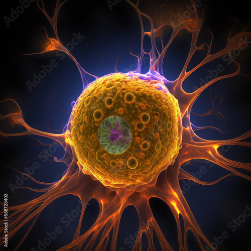 3d illustration of a cancer cell
