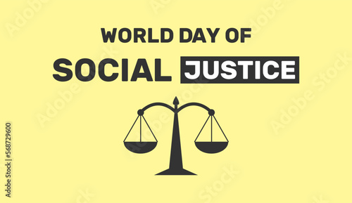 Vector illustration of Celebrating World day of social justice