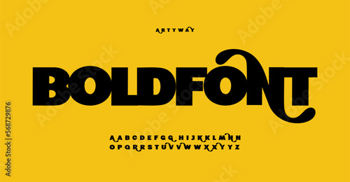Bold fat alphabet, fancy opulent serif letters, creative font for cool exquisite logo, lettering, headline. Funny cartoon typography for music movie posters, game design. Vector typographic design.