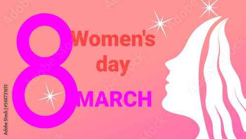 women's day march 8 illustration image with creative women's face