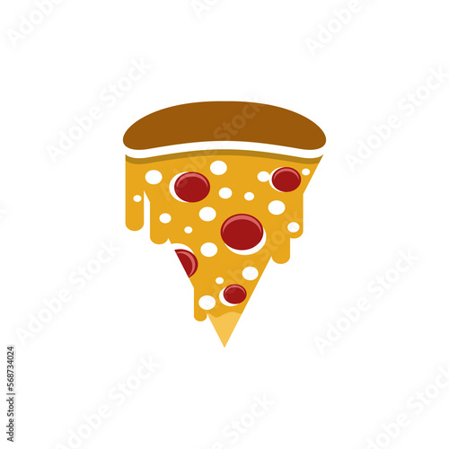 Pizzeria Vector Emblem Template pizza logo. Vector emblem for cafe, restaurant or food delivery service.