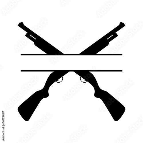 Shotgun icon vector. Rifle illustration sign. weapon symbol. Hunting logo.