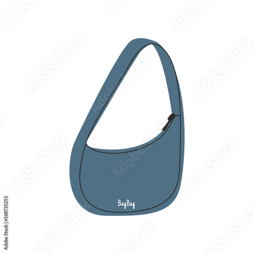 Fashionable female purse. Cartoon woman handbag luxury accessory, stylish modern casual bag. Vector flat illustration