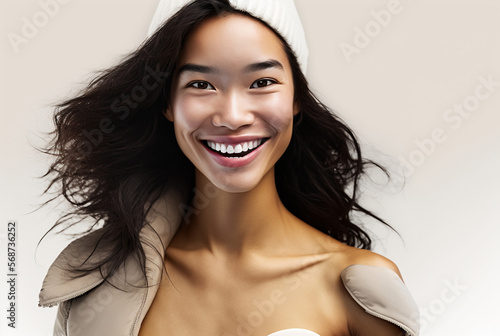 young adult woman in trendi...
