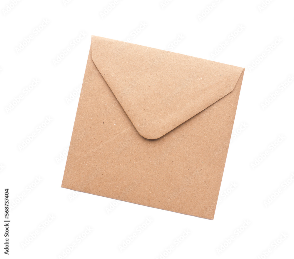 Brown eco friendly envelope, writing concept Brown eco friendly envelope, writing concept