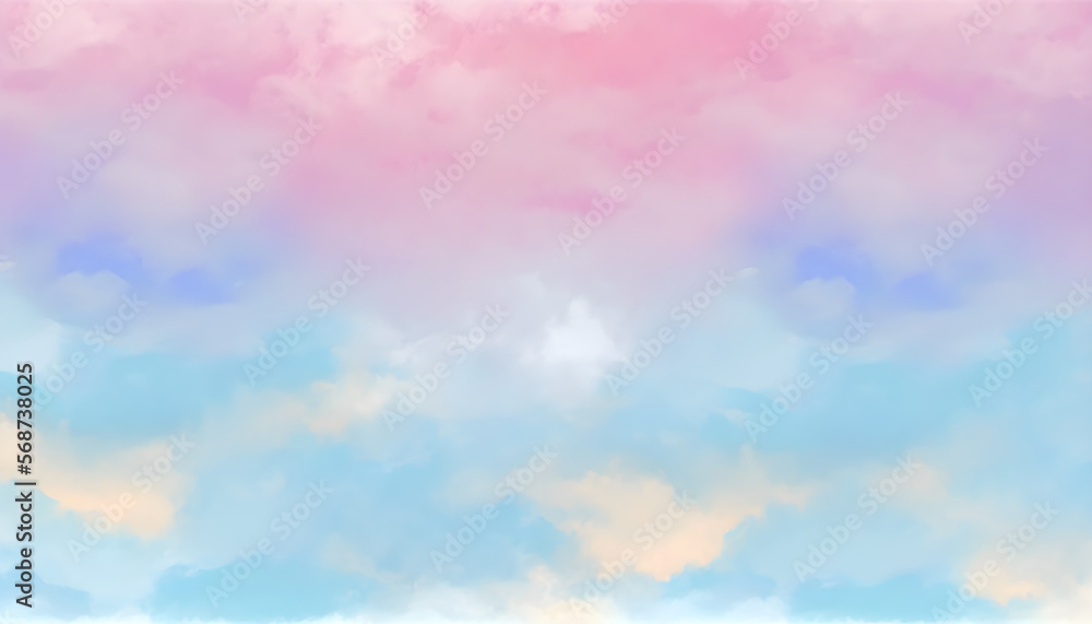 Hand-Painted Watercolor Sky Background