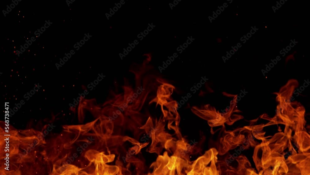 Super slow motion of fire isolated on black background. Filmed on high-speed cinema camera, 1000fps. Super slow motion of fire isolated on black background. Filmed on high-speed cinema camera, 1000fps.