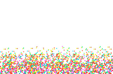 Real colorful paper confetti isolated on transparent background. Multicolored party decorations.