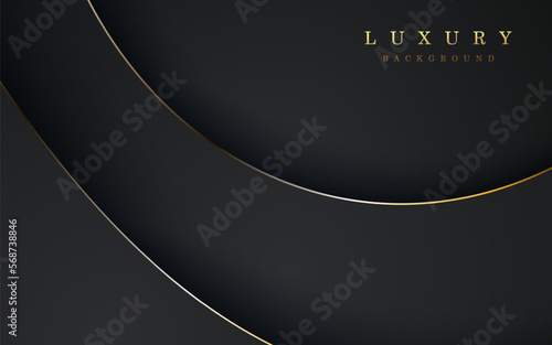 abstract black diagonal stripe with golden line shadow and light luxury texture background. eps10 vector