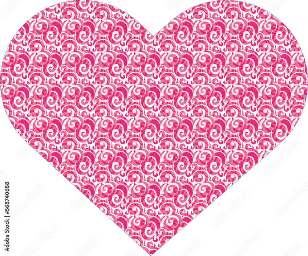 Pink curly heart icon suitable for Valentine's Day, White Day, Mother's Day, Father's Day, love confession card making Pink curly heart icon suitable for Valentine's Day, White Day, Mother's Day, Father's Day, love confession card making