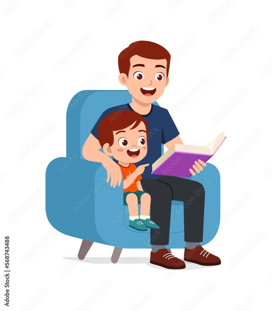 parent read book to kid and feel happy parent read book to kid and feel happy