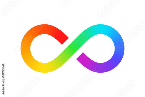 Multicolor infinity symbol isolated PNG