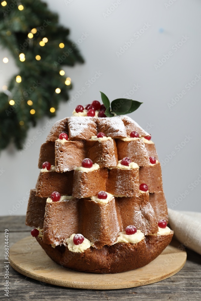 how to make a pandoro Christmas tree cake