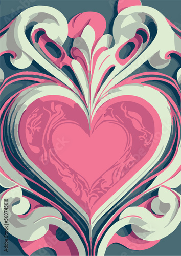 Set valentine's day vector, paper, bright, from small details.