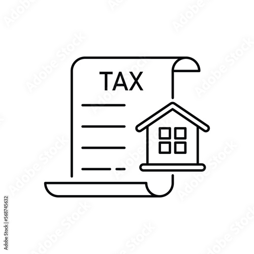 Property Tax Payment icon design. isolated on white background