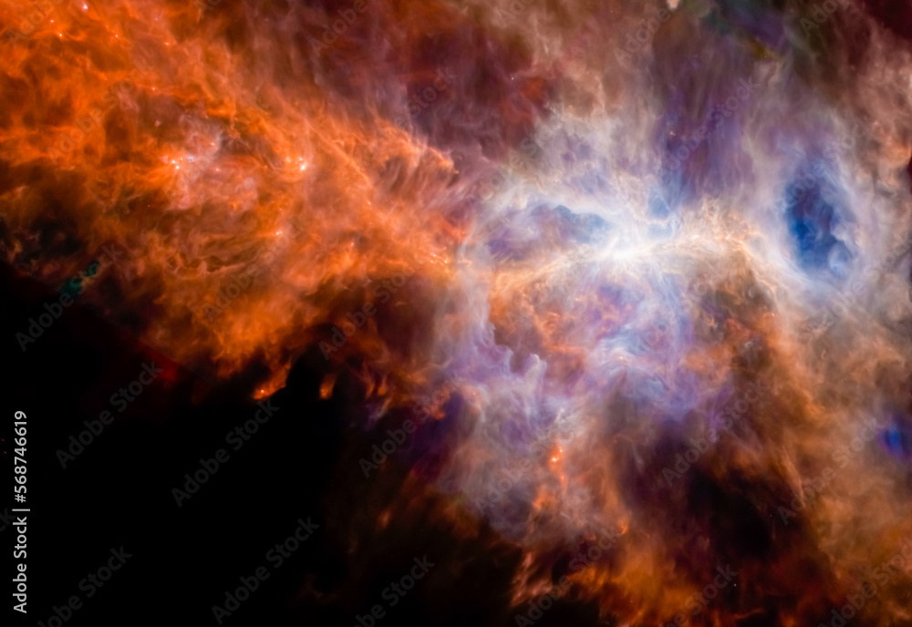 Colorful nebula. Space background photo. Elements of this image furnished by NASA.