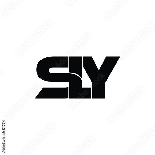 SLY letter monogram logo design vector