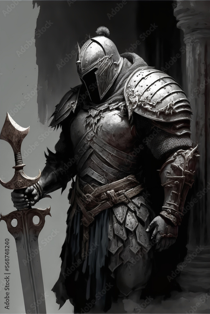 knight holing a sword Generative AI knight holing a sword Generative AI