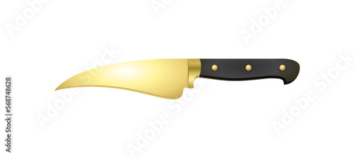 Gold knife to peel Object Illustration