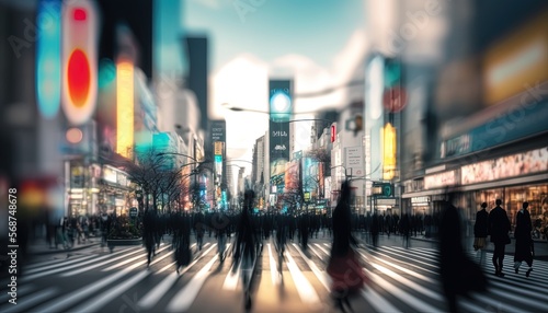 blurred cityscape background, Generative Ai