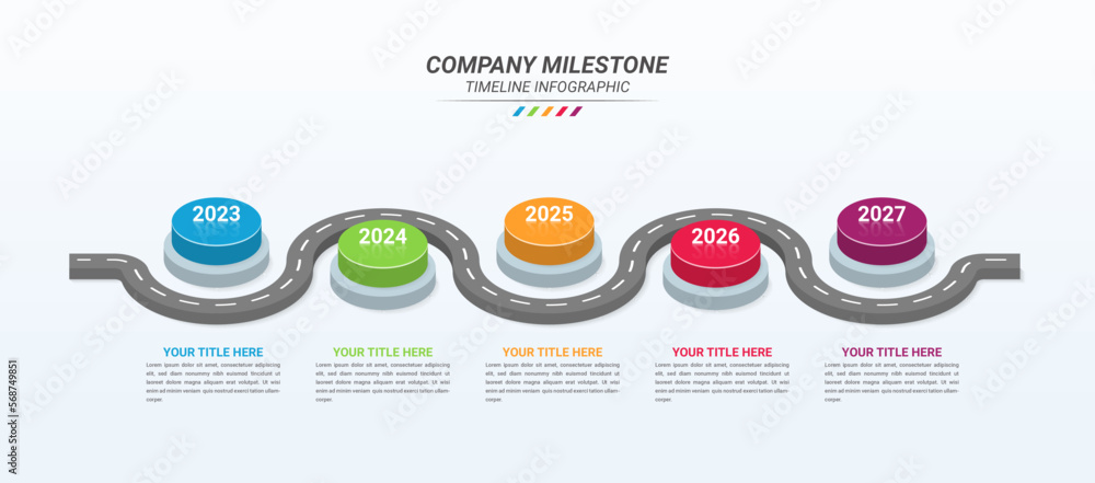 Curve Road Map Infographic Template and Business Icon with Five Steps. Company Milestone 3D Isometric Infographic 5 Step Points for Presentations, Finance Reports, Web Design, and Yearly Reports. Curve Road Map Infographic Template and Business Icon with Five Steps. Company Milestone 3D Isometric Infographic 5 Step Points for Presentations, Finance Reports, Web Design, and Yearly Reports.
