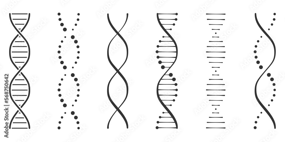 DNA icon isolated over transparent illustration DNA icon isolated over transparent illustration
