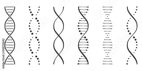 DNA icon isolated over transparent illustration photo