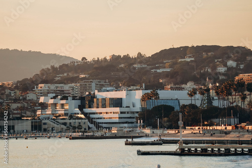 Cannes, France - 30.01.2023 : View from the Croisette to the Palais des Festivals in Cannes photo