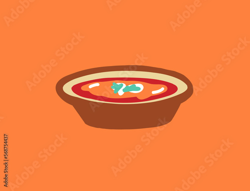 illustration of borscht soup