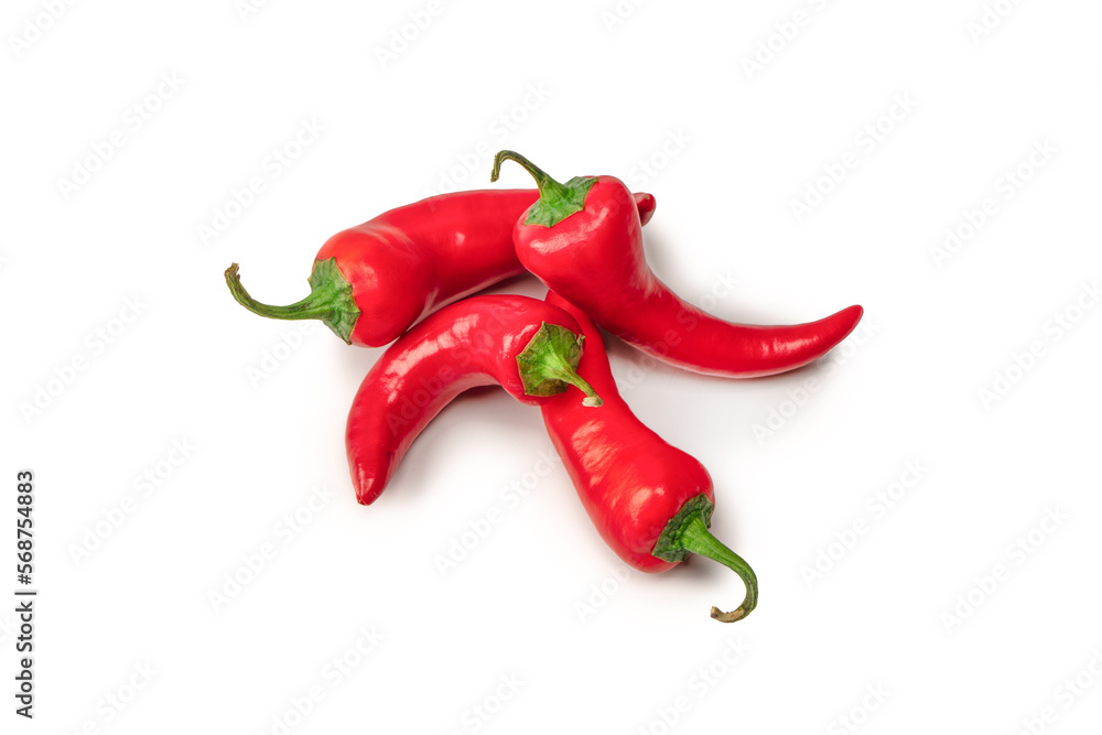 Red hot chili pepper isolated on a white background. Red hot chili pepper isolated on a white background.