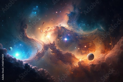 An image of a galaxy. Generative ai © David